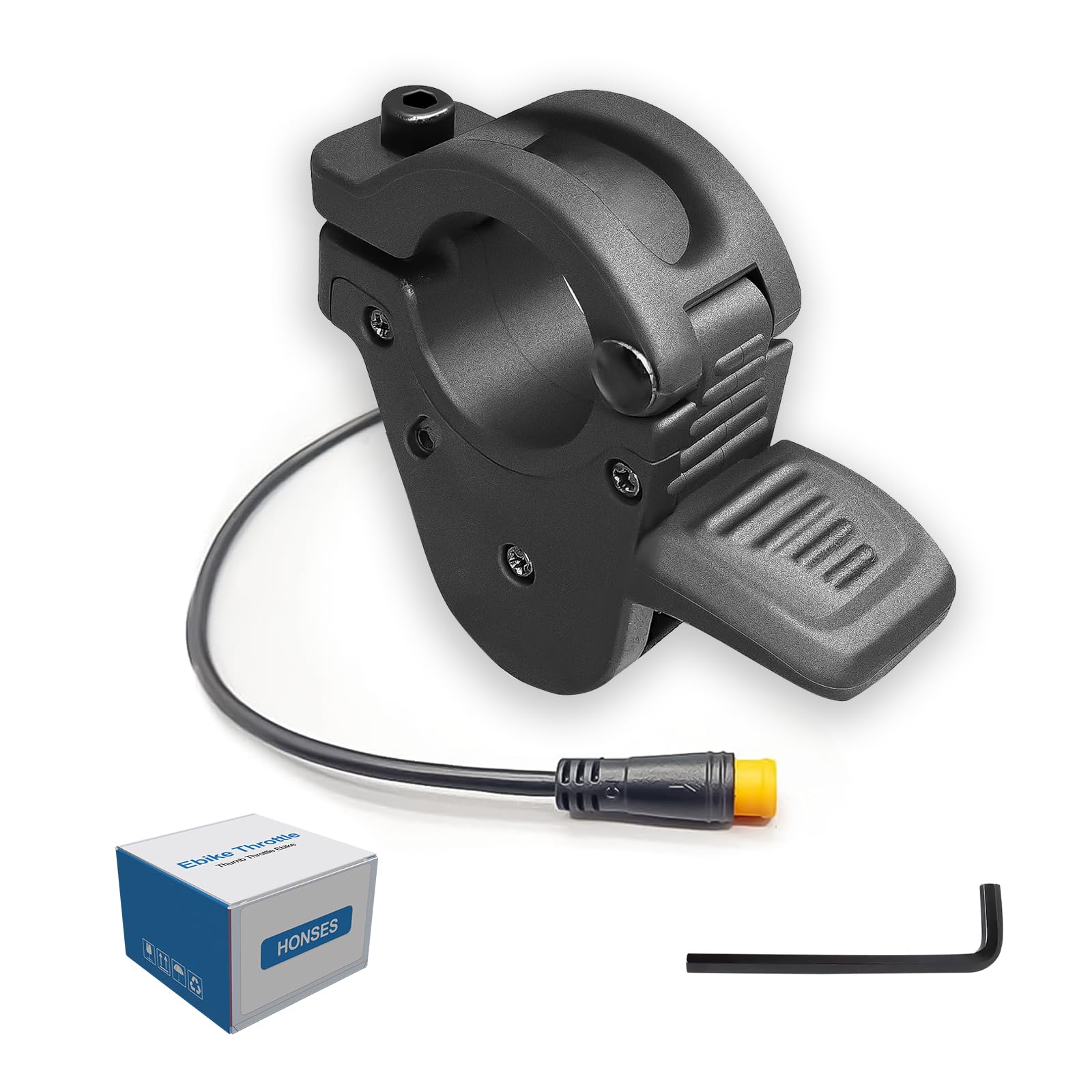 HUSETOO Electric Throttle 300X Thumb Throttle for 7/8inch 22mm Left and Right Handlebars 12v 24v 36v 48v 60v 72v Electric E-Bike